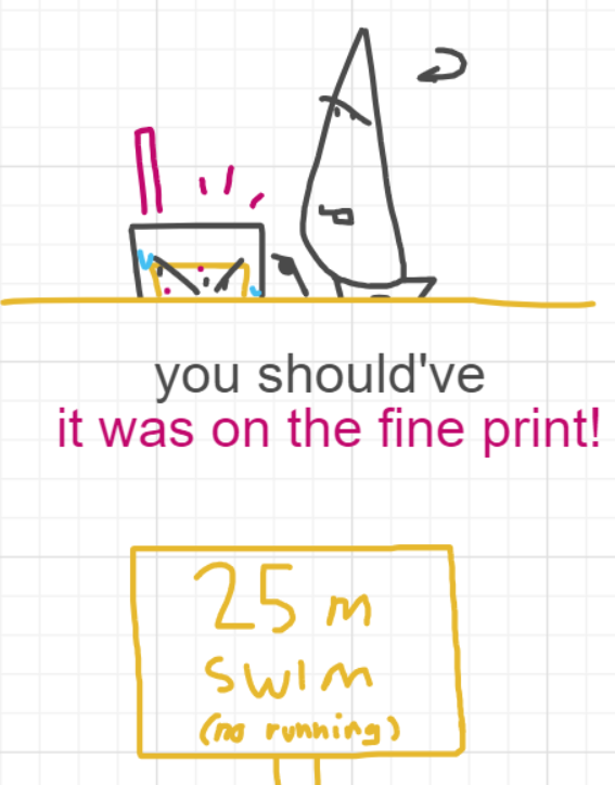 A panel from Running Duos, episode four of the Board Boards object show by Furretwalk/WalkingFurret.